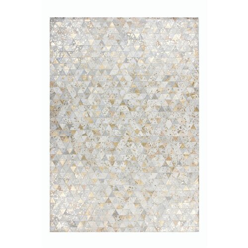 Kayoom RAVNO TKANA PREPROGA Rocket 410 Elfenbein / Gold 120/170 cm krem barve, zlate barve Cene