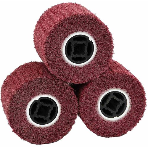 Brusni valjci 3 pcs Crvena 12 x 12 x 10 cm Sintetička vlakna Slike