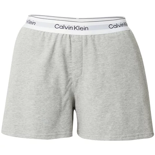 Calvin Klein Underwear Spodnji del pižame pegasto siva / črna / bela