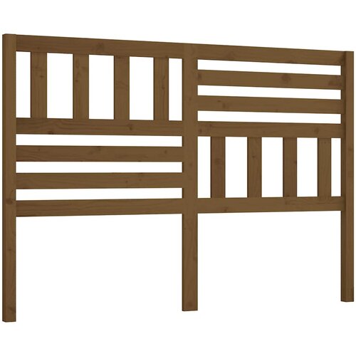  Uzglavlje za krevet boja meda 156 x 4 x 100 cm masivna borovina Slike