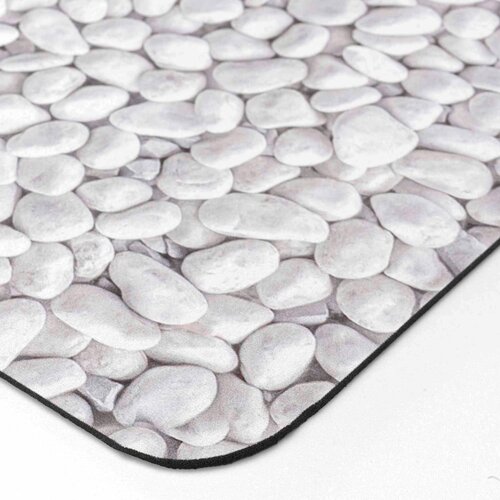 Douceur d int&amp;eacute;rieur Bijela/siva gumena kupaonska prostirka 50x80 cm Leandra &amp;ndash; Slike