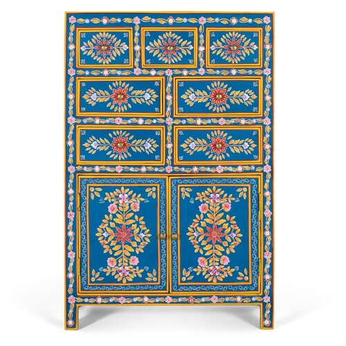 GINER Y COLOMER Visoka omarica, ročno izdelana iz mangovega lesa in MDF-ja, 122 cm, (22147780) Cene