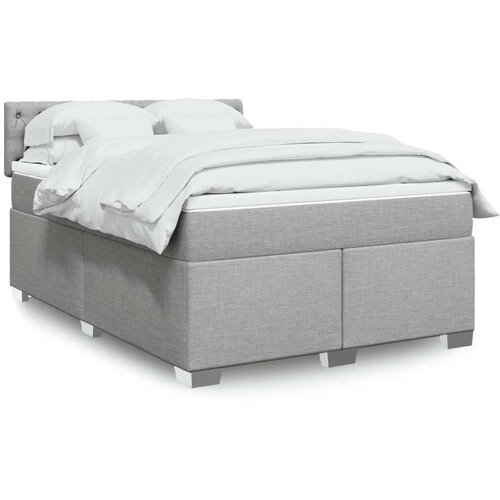  Krevet box spring s madracem svjetlosiva 160x200 cm tkanina Cijene