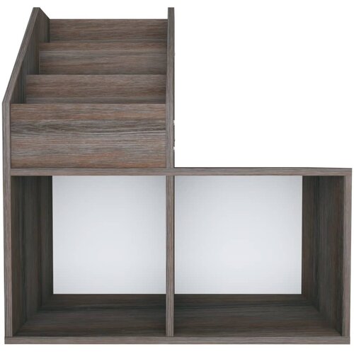  Stalak za dječje časopise sivi i hrast 71 x 30 x 78,5 cm drveni Slike