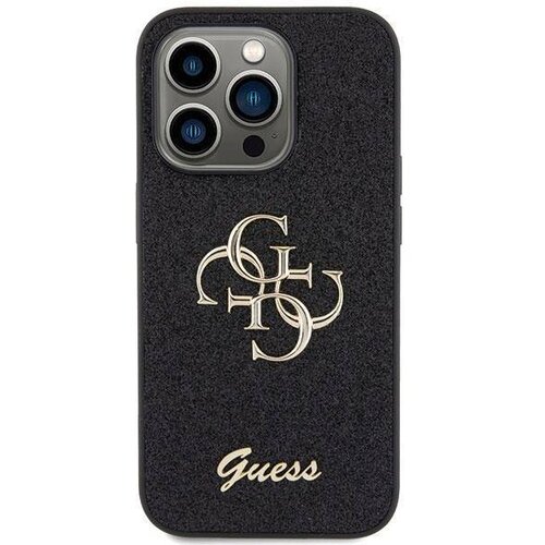  GUHCP15XHG4SGK silikonski ovitek za iPhone 15 Pro Max - črn z ble&amp;scaron;čicami in zlatim logom Slike