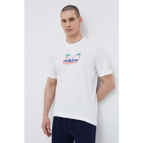 Adidas Pamučna majica boja: bijela, s tiskom Cene