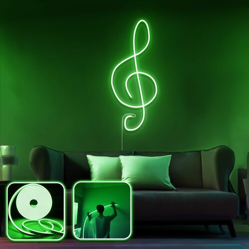 Opviq music - medium - green green decorative wall led lighting Cene