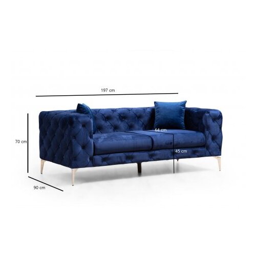 Atelier Del Sofa dvosed como - tamnoplava Slike
