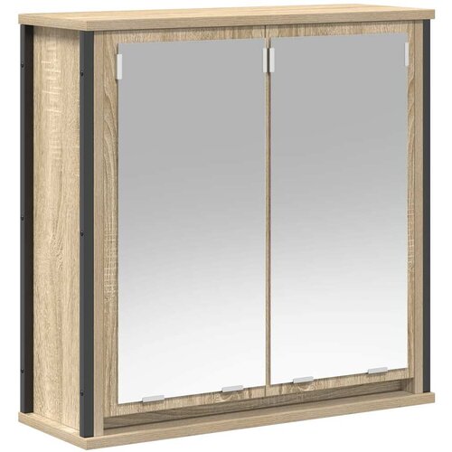 Maison Chic Kopalniška stenska omarica - Kopalniške omarica z ogledalom sonoma hrast 60x21x60 cm iu1055, (22064002) Cene