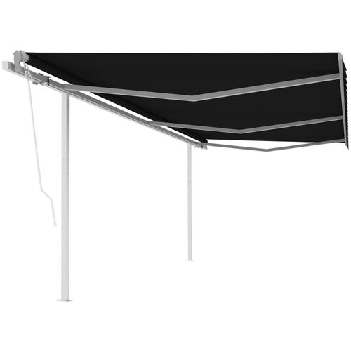  Avtomatsko zložljiva tenda s stebrički 6x3 m antracitna, (20609536) Cene
