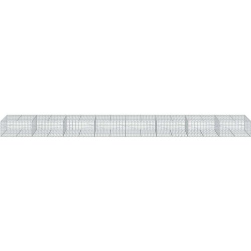 VidaXL Gabionska ko&amp;scaron;ara s poklopcem 800x100x50 cm pocinčano željezo Slike