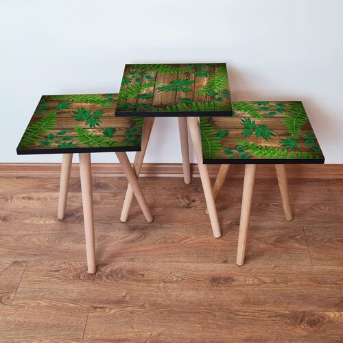 Hanah home Set 3 stočića 3Shp14 Green Cene
