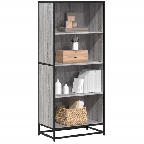  Polica za knjige Siva Sonoma 60x35x139 cm Konstruirano drvo Cene