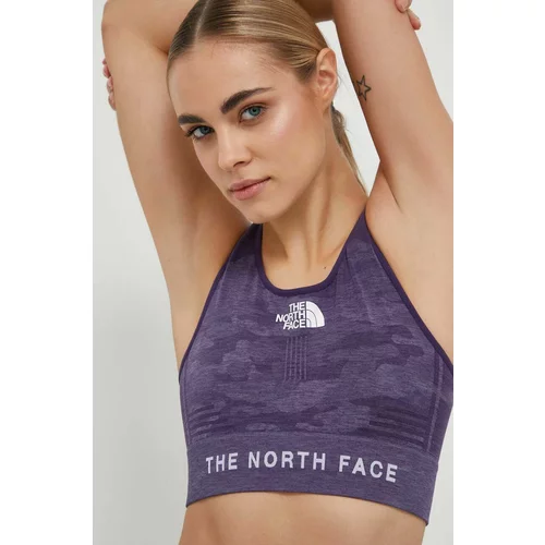 The North Face Športni modrček Mountain Athletics vijolična barva