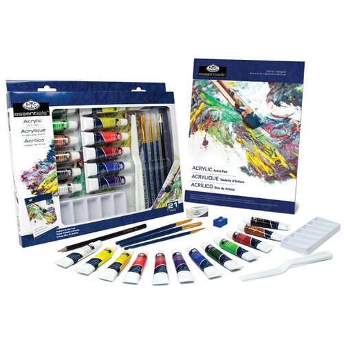 Royal & Langnickel Set akrilnih barv Essentials u kartonski škatli - 21 delni (set Royal &) Cene