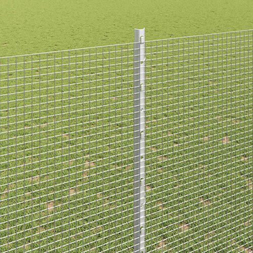  Zavarena žičana ograda s postom 10 x 1,5 m Srebrna Mreža Slike