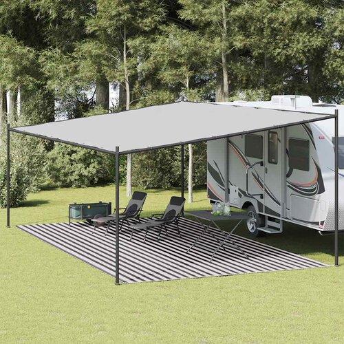  Tepih za &scaron;ator antracit i bijeli 400 x 800 cm HDPE Cijene