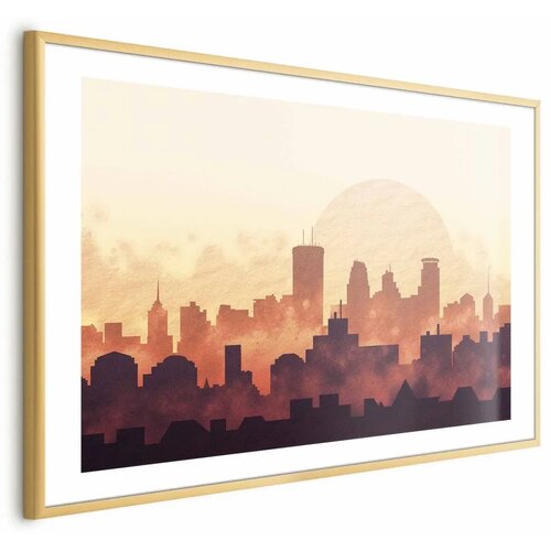  Plakat - City Heat 90x60 Zlatni okvir s margom Cijene