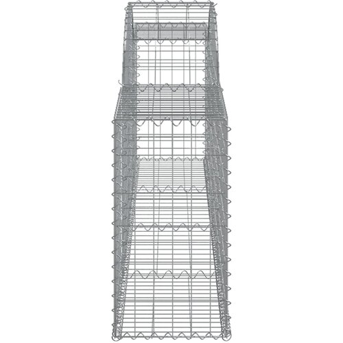  Lučne gabionske ko&amp;scaron;are 2 kom 300x30x60/80 cm pocinčano željezo Slike