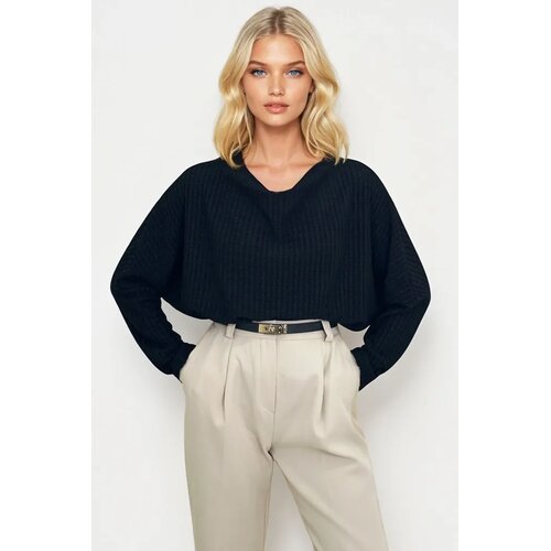 Trend Alacati Stili ženska bluza dugih rukava Alc-X13126, crna Cene