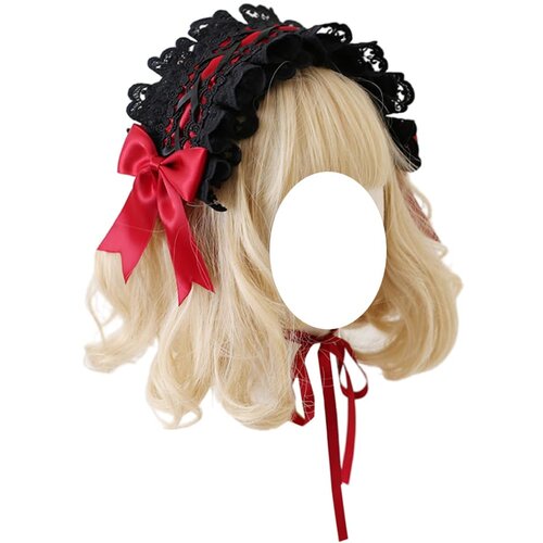 Generic Ženski naglavni trak Lolita, črna čipkasta služkinja, naglavni trak, dodatek za lase, dekliški gotski naglavni trak za kostumsko zabavo Cosplay, (21077409) Cene