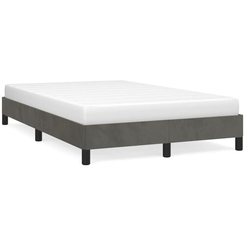 VidaXL Posteljni okvir temno siv 120x190 cm žamet Slike
