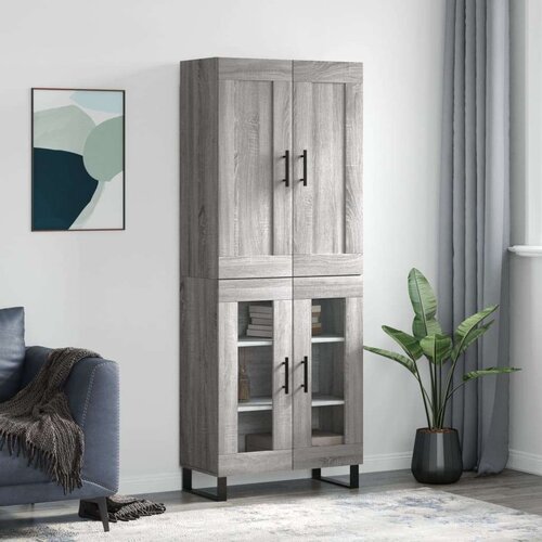  Visoka komoda siva sonome 69 5x34x180 cm od konstruiranog drva Slike