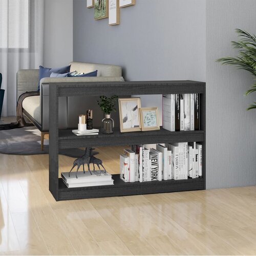 The Living Store Knjižna omara za razdelitev prostora siva 100x30x71,5 cm - Knjižna Omara Za Razdelitev Prostora, (21431207) Slike