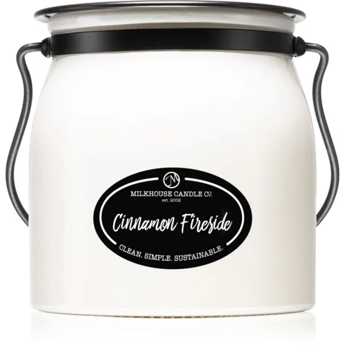 Milkhouse Candle Co. Creamery Cinnamon Fireside dišeča sveča Butter Jar 454 g