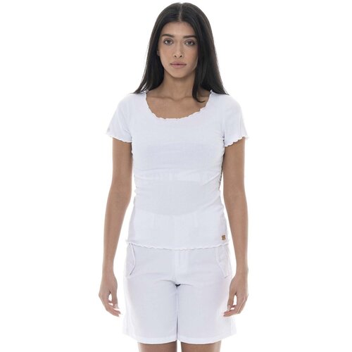 Leone 1947 Majice s kratkimi rokavi Woman Rib T-Shirt Chic Bela Cene