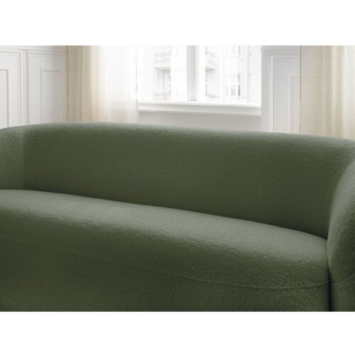 Bobochic Paris Zelena sedežna garnitura iz tkanine boucl&amp;eacute; 193 cm Elina &amp;ndash; Slike