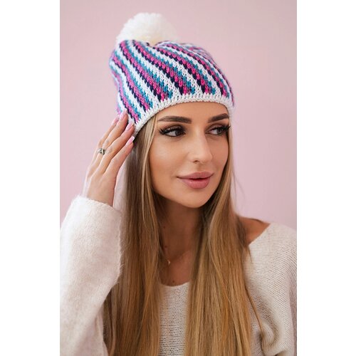 Kesi Cap with a pompom Hanna K328 white+jeans Cijene