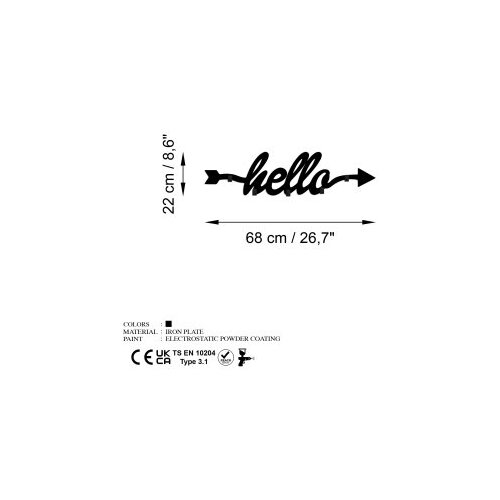 Lessentiel Maison zidna vešalica Hello, 68x22x2cm, Crna Cene