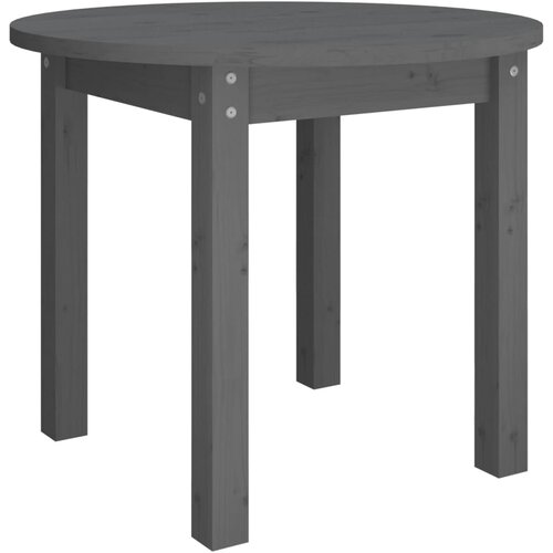 Maison Chic Klubska mizica - kavna mizica - Nizka mizica siva &amp;Oslash; 55x45 cm trdna borovina, (21753128) Slike