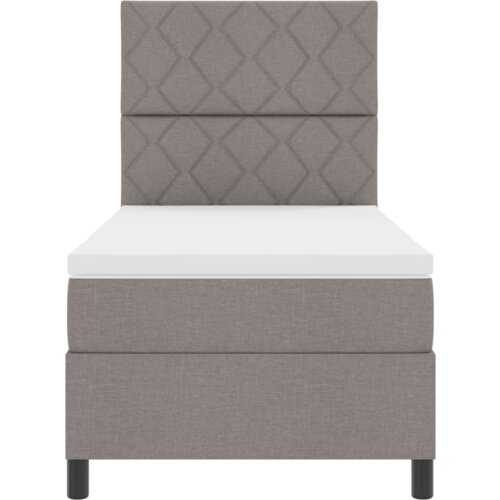  Krevet s podnicom madracem i LED svjetlom taupe 100x200 cm tkanina Slike