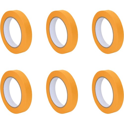  Trake za maskiranje slikara 6 pcs Žuta 19mm x 50m Papir Slike