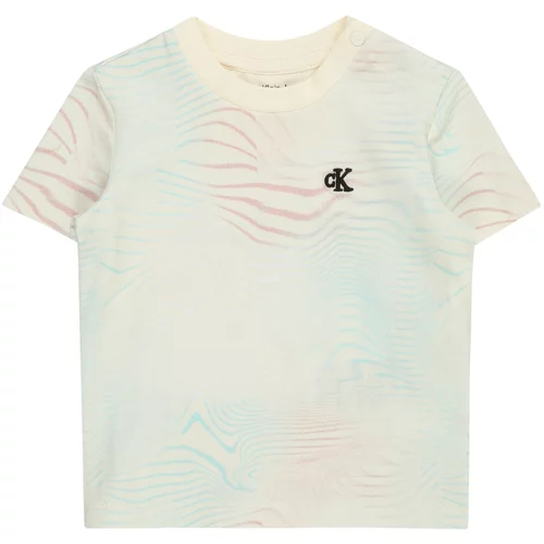 Calvin Klein Jeans Majica 'SUMMER WAVE'' bež / svijetloplava / prljavo roza / crna