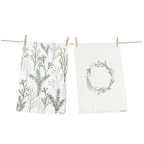 Butter Kings Pamučna kuhinjska krpa 2 kom 50x70 cm Christmas Twigs – Cijene