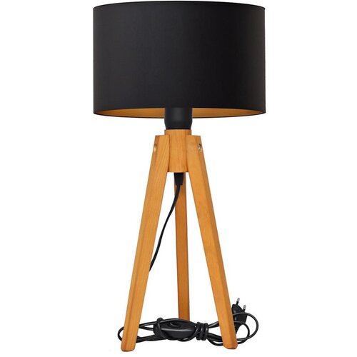  Stona lampa ALBA 1xE27/15W/230V crna/zlatna/hrast Cene