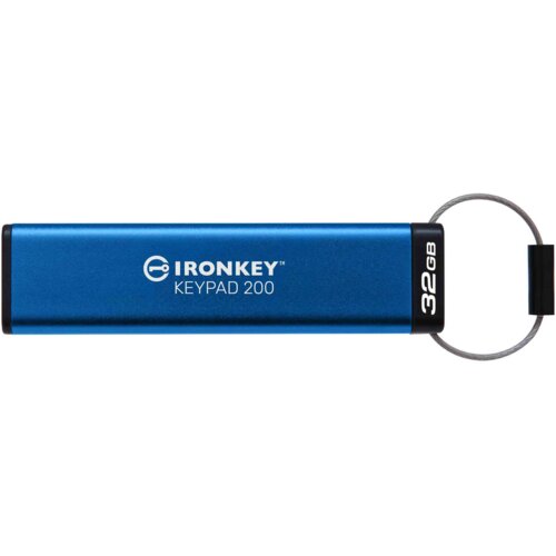 Kingston Technology IronKey Keypad 200 USB izbrisivi memorijski pogon 32 GB USB Tip-C 3.2 Gen 1 (3.1 Gen 1) Plavo Cijene