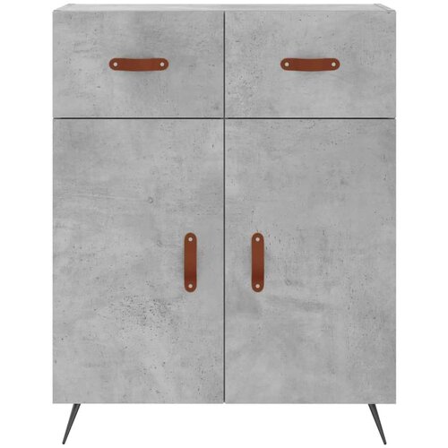 vidaXL Komoda betonsko siva 69,5x34x90 cm inženirski les Cene