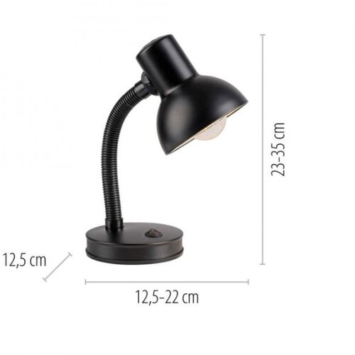 Just LIGHT. 11080-18 - Fleksibilna stona lampa FLEXI 1xE27/25W/230V crna Slike