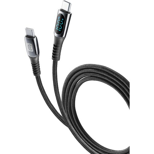 Cellular Line usb kabel usb-c-usb-c 5A 100W, digitalni zaslon Slike
