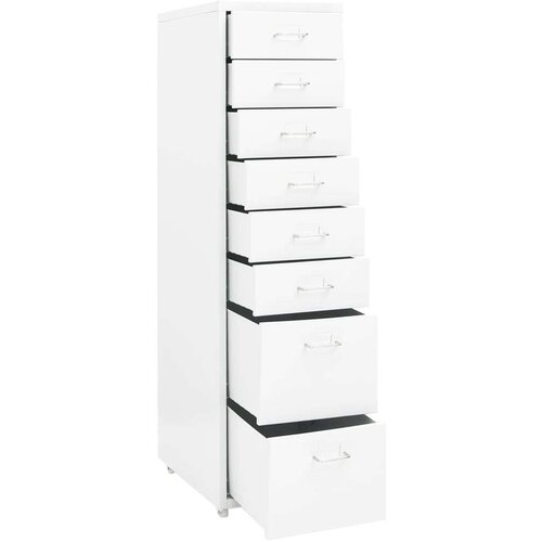 VidaXL mobilni ormarić za spise bijeli 28 x 41 x 109 cm metalni Slike