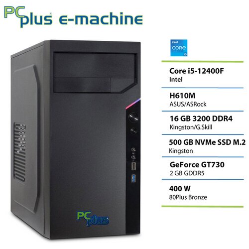 PCPLUS namizni računalnik e-machine i5 12400F/16GB/SSD 500GB/GT 730 2GB/brez OS Slike