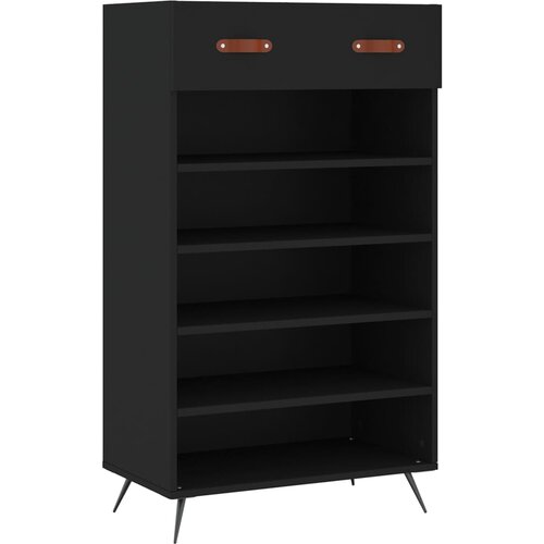 Maison Chic Omarica za obutev - Kopa za čevlje črna 60x35x105 cm inženirski les, (21776676) Slike