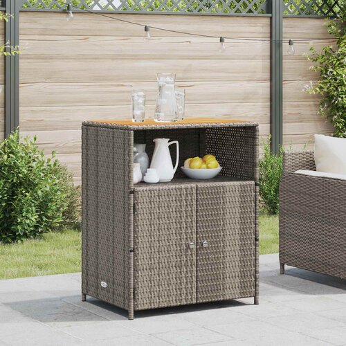  Cabinet s policom Siva 70 x 50 x 87 cm Poliester i Roly Rattan Cijene