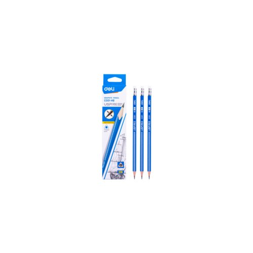 Deli GRAFITNE OLOVKE USPIRE PLAVE SA GUMICOM HB 1/12 EC001-HB Slike