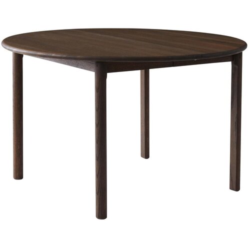 Hammel Furniture Okrogla raztegljiva jedilna miza z dodatno plo&amp;scaron;čo iz masivnega hrasta &amp;oslash; 120 cm Noor &amp;ndash; Slike