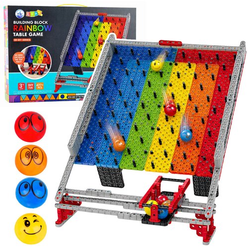 Rainbow Board Blocks Ball Track Slide Ball Catching Game 477 pcs. Slike